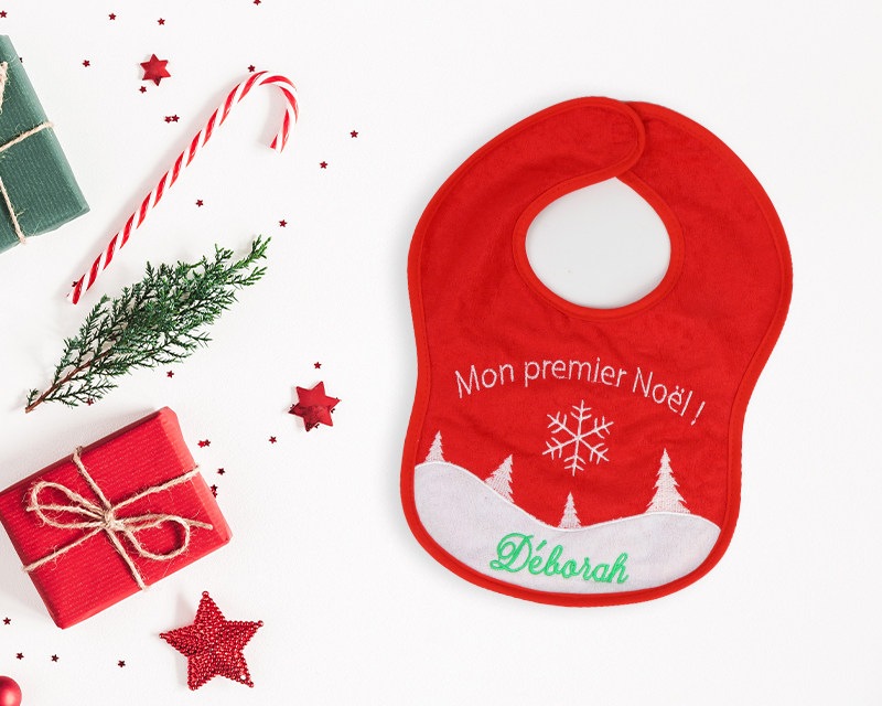 Bavoir personnalisé premier Noël