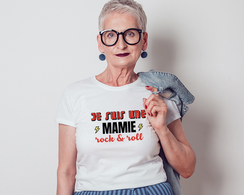 T-shirt Blanc Femme Personnalisable - Collection Rock & Roll