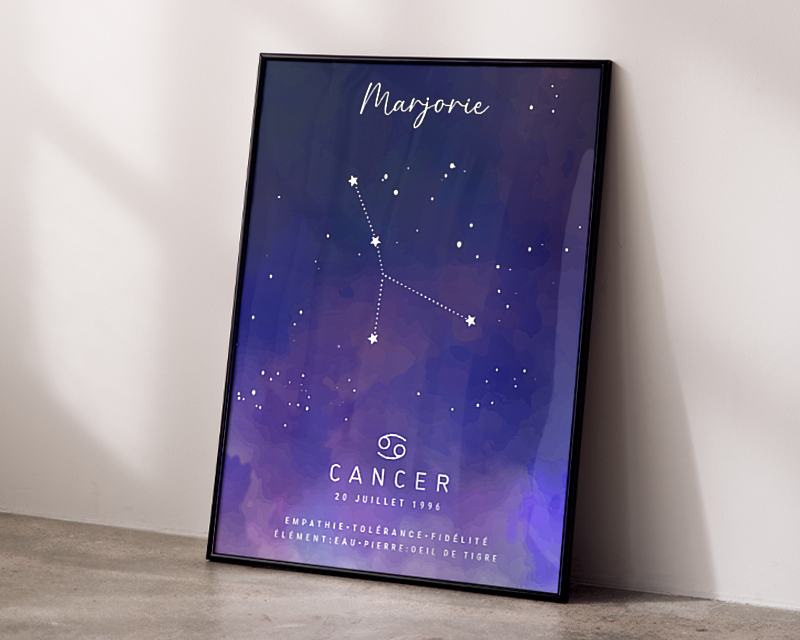Affiche personnalisée Constellation - Cancer