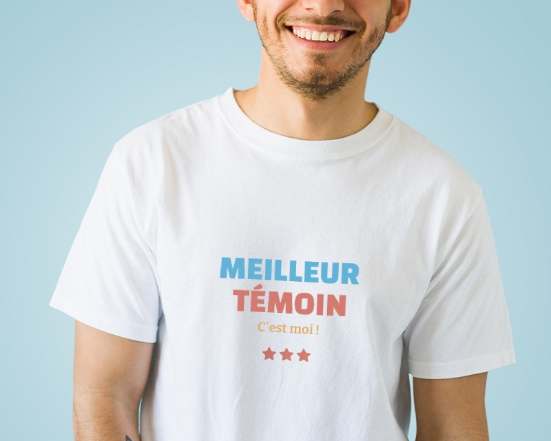 T-shirt Homme à personnaliser - Meilleur Témoin