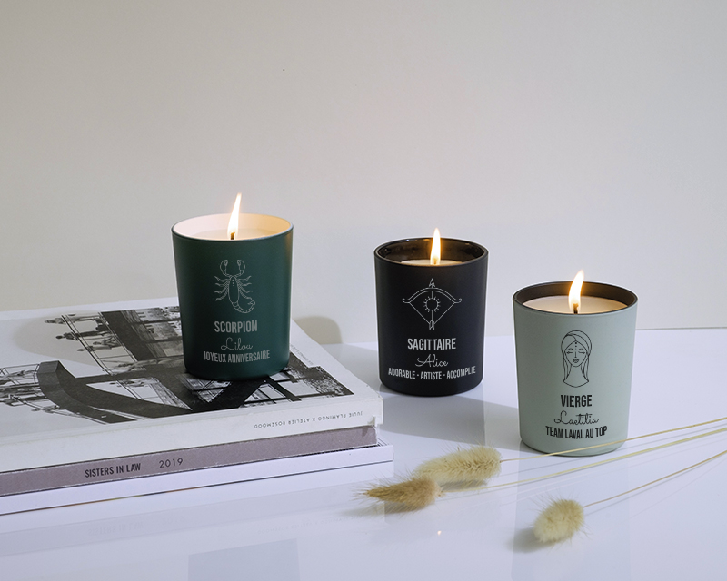 Bougie Signe astrologique et sa boîte cadeau