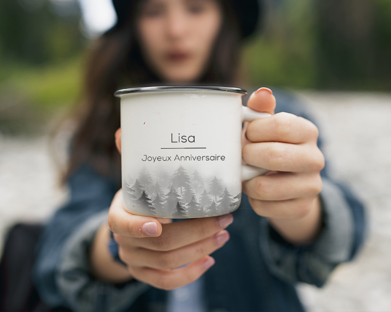 Mug émaillé Personnalisable - Cerf