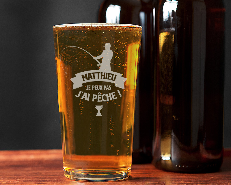 Verre à bière Personnalisable - Meilleur pêcheur