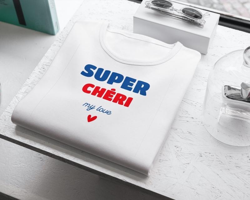 Tee shirt personnalisé homme - Super Chéri