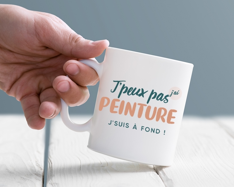 Mug personnalisable - J'peux pas j'ai peinture