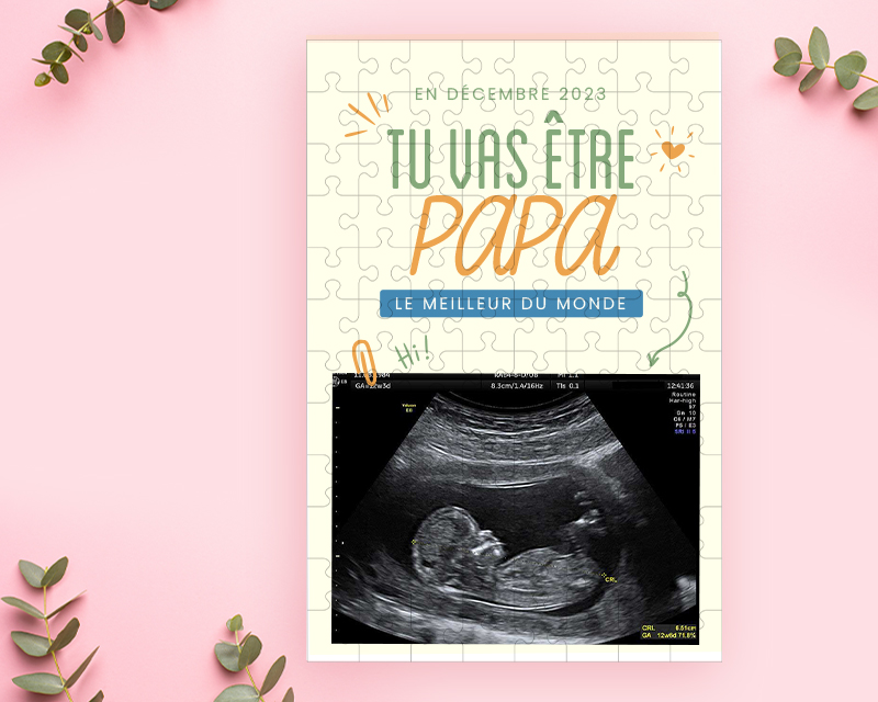 Puzzle personnalisable - Tu vas être papa