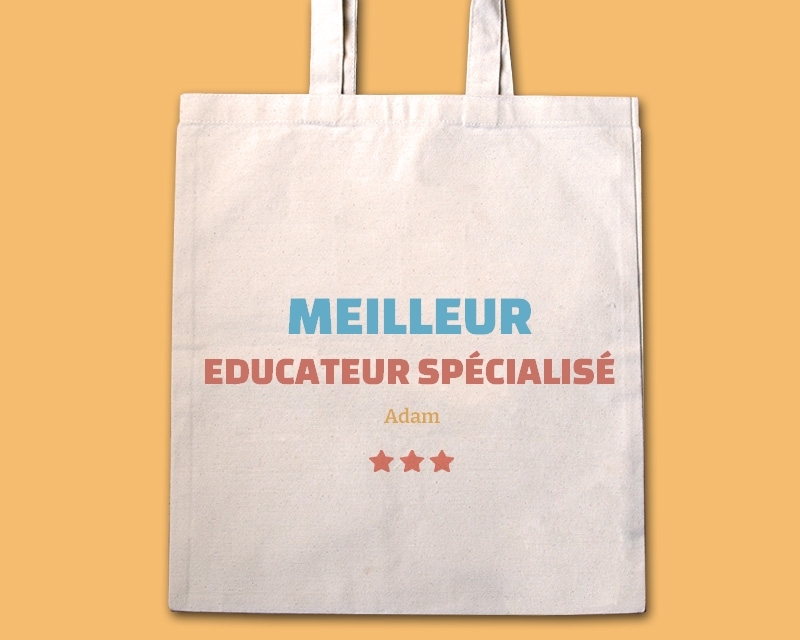 Tote bag personnalisable - Meilleur Educateur spécialisé