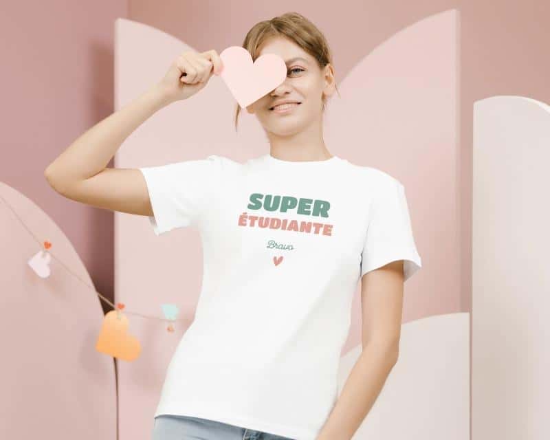 Tee shirt personnalisé femme - Super Étudiante