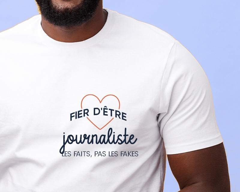 T-shirt Homme personnalisable - Fier d'être journaliste