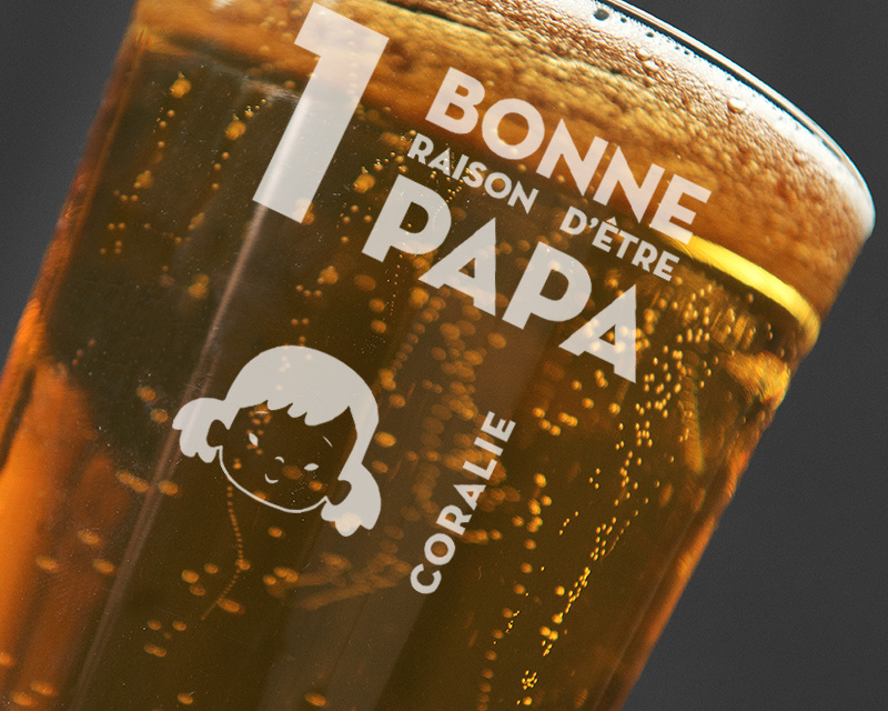 Verre à Bière Les bonnes raisons d'être Papa Family Circus