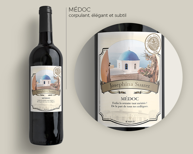 Bouteilles de vin de Bordeaux Photo