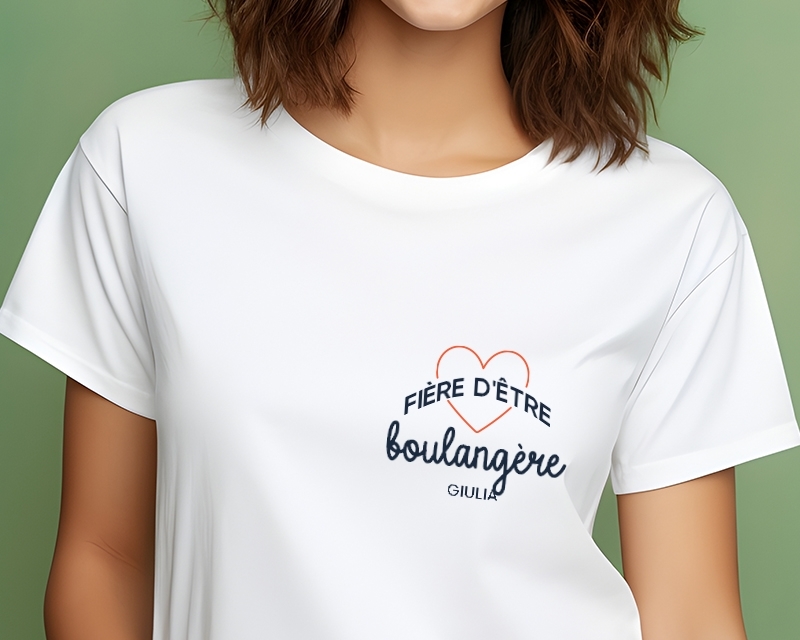 T-shirt Femme personnalisable - Fière d'être boulangère