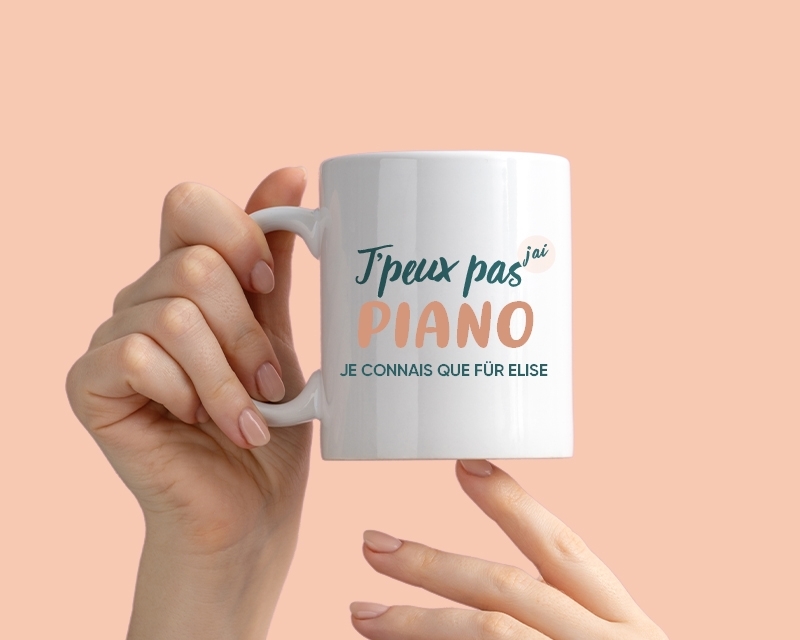 Mug personnalisé - J'peux pas j'ai piano
