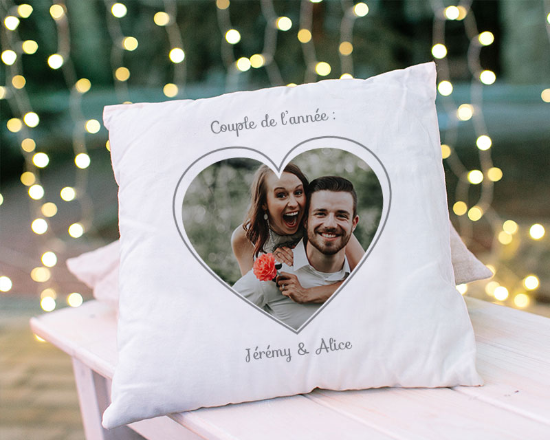 Coussin Coeur Photo