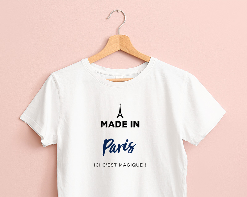 Tee shirt personnalisé femme - Made In Paris