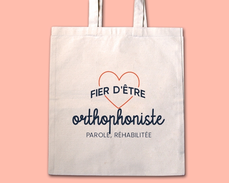 Tote bag personnalisable - Fier d'être orthophoniste