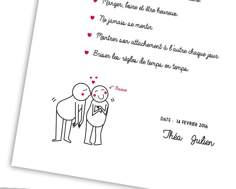 Contrat d'Amour Personnalisé