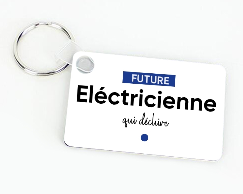 Porte-clef personnalisable - Future eléctricienne
