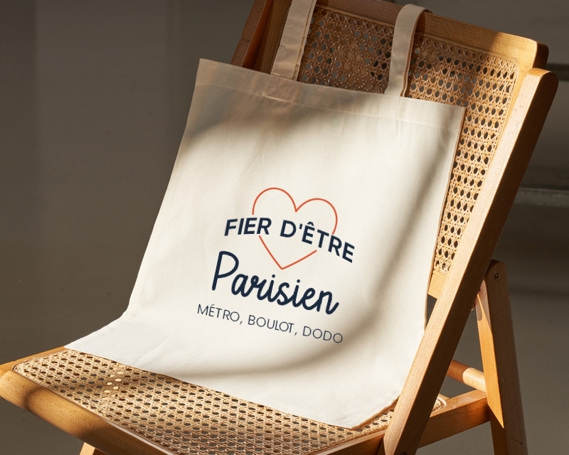 Tote bag personnalisable - Fier d'être Parisien