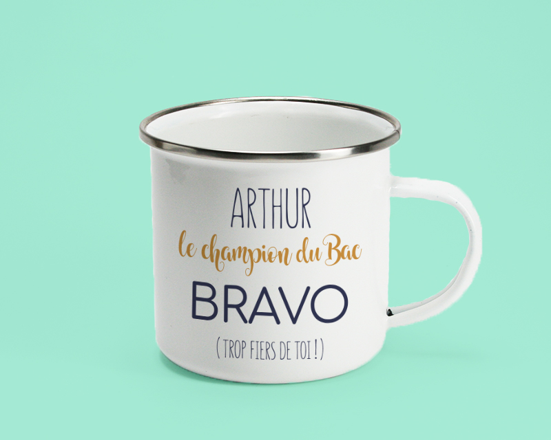 Mug émaillé Personnalisable - Du diplômé