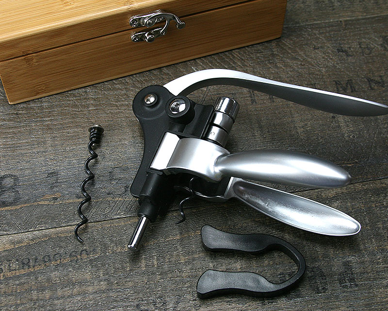 Coffret sommelier tire-bouchon gravé