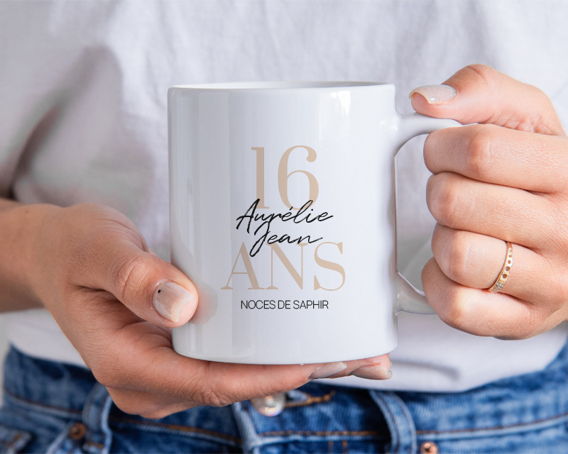 Mug personnalisé - Noces de Saphir