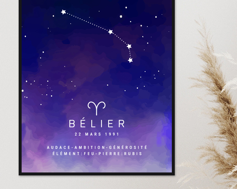 Affiche personnalisée Constellation - Bélier