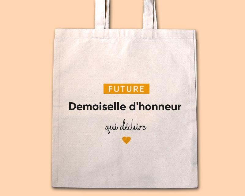 Tote bag personnalisable - Future demoiselle d'honneur