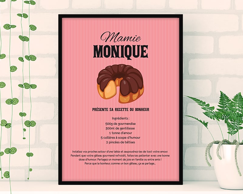 Affiche Personnalisable - La recette du bonheur