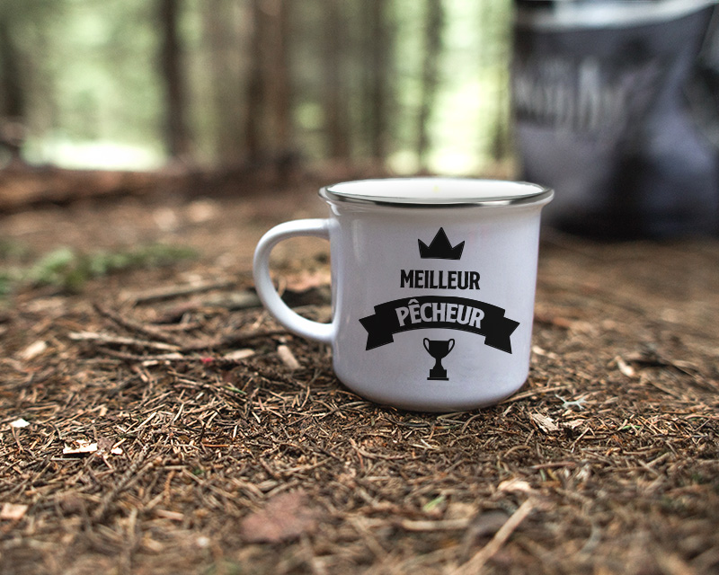 Mug émaillé Personnalisable - Meilleur pêcheur