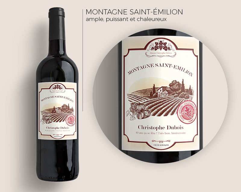 Coffret Sommelier + Bouteille de Vin Personnalisable