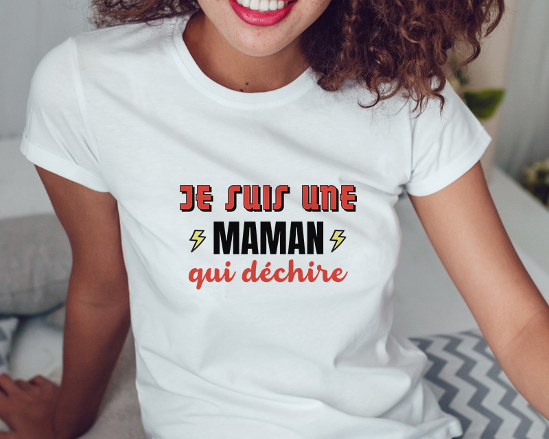 T-shirt Blanc Femme Personnalisable - Collection Rock & Roll