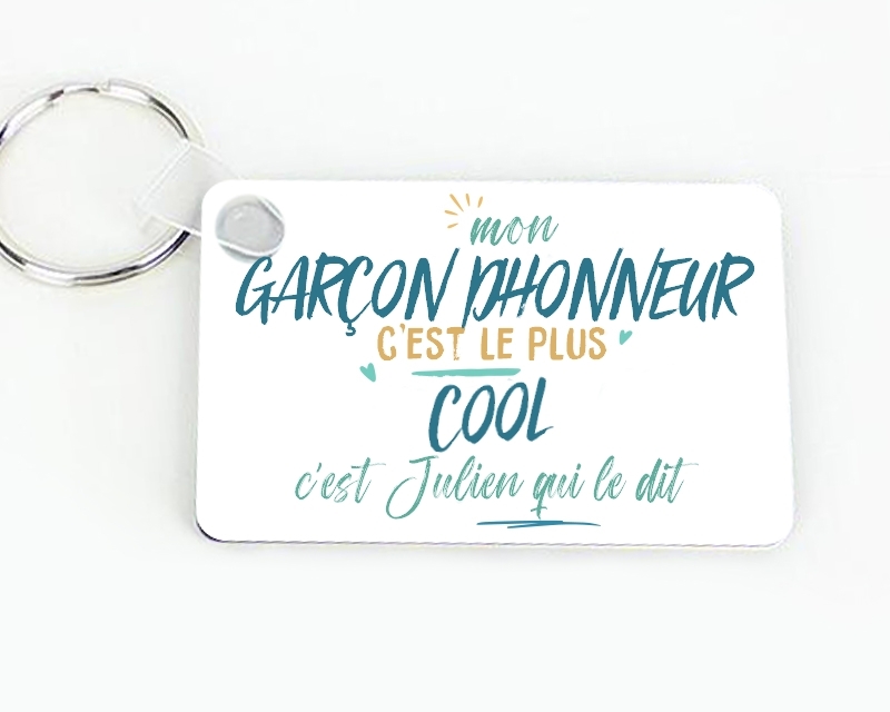 Porte-clés personnalisé : Garçon d'honneur le plus...
