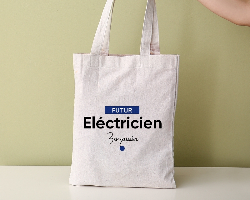 Tote bag personnalisable - Futur eléctricien