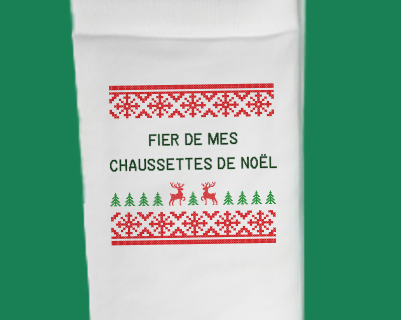 Chaussettes de Noël personnalisées - Message
