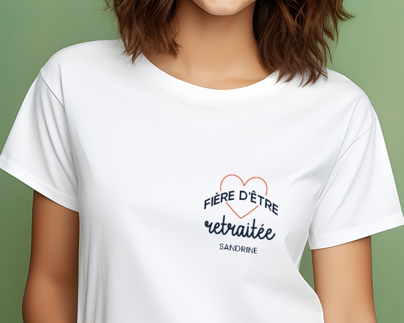 Tee-shirt Femme personnalisable - Fière d'être retraitée