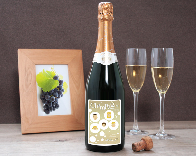 Champagne Personnalisable - Collection Family Circus