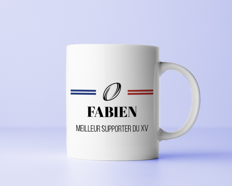 Mug personnalisé - Bleu Blanc Rouge Rugby