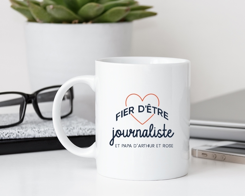 Mug personnalisable - Fier d'être journaliste