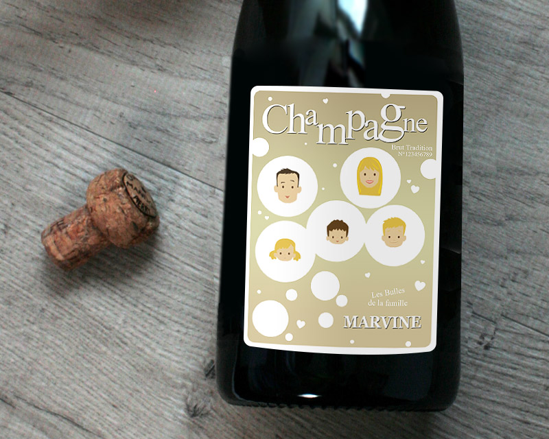 Champagne Personnalisable - Collection Family Circus