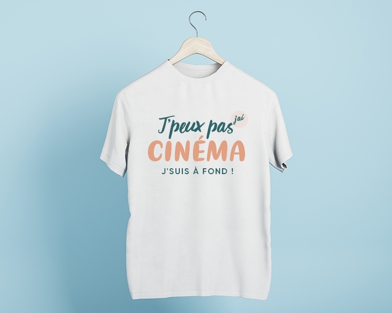 T Shirt homme personnalisable - J'peux pas j'ai cinéma