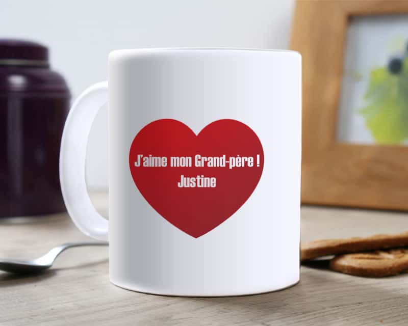Voir l'image 2 du produit Mug personnalisé - « J'aime mon Grand-Père »