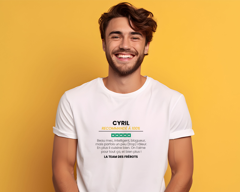 T-shirt homme personnalisé - Avis client