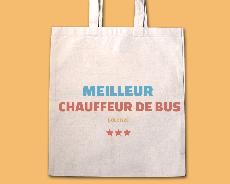Tote bag personnalisable - Meilleur Chauffeur de bus