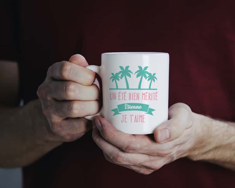mug personnalisable palmier