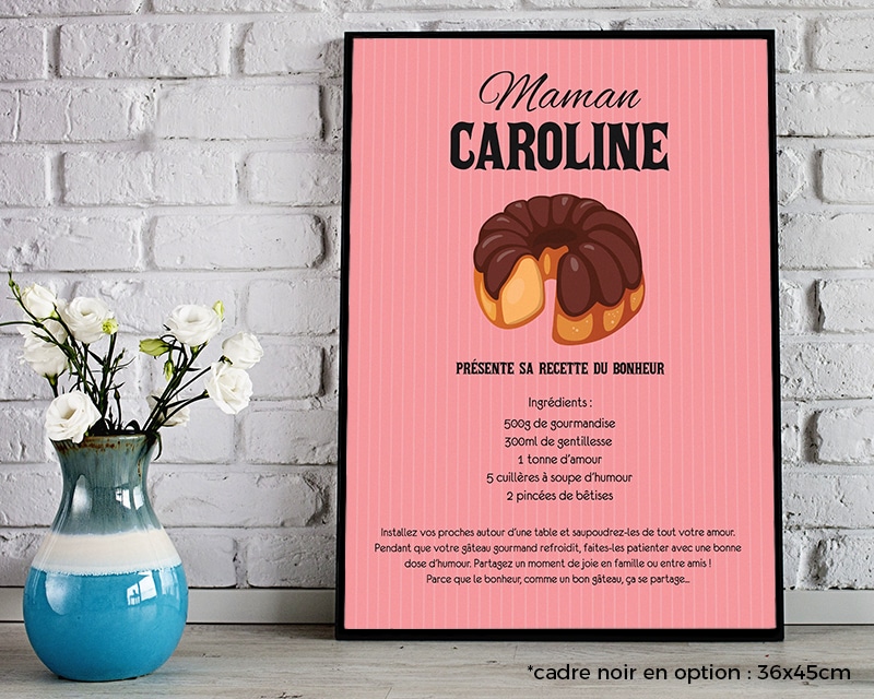 Affiche Personnalisable - La recette du bonheur