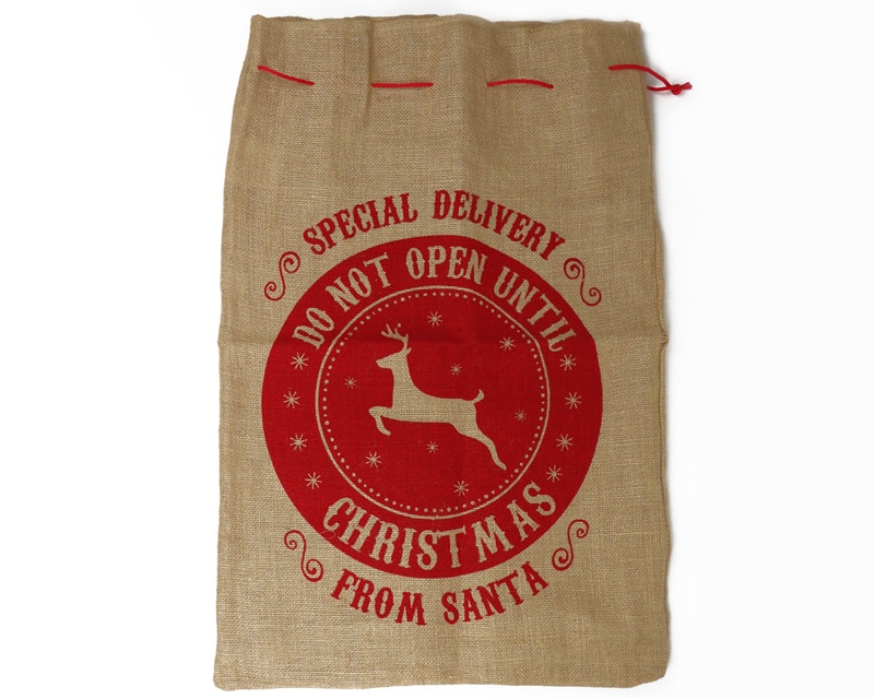 Baluchon de Noël XXL en toile de jute
