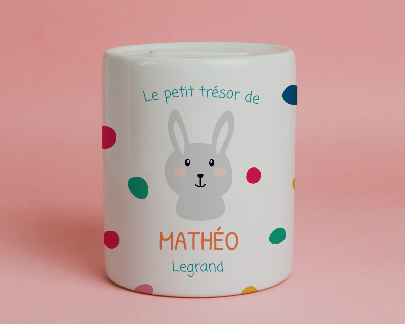 Tirelire prénom personnalisable avec animaux