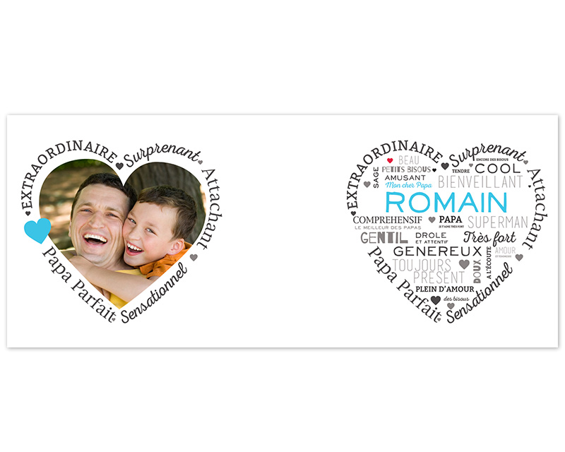 Mug Petits mots pour Papa Photo