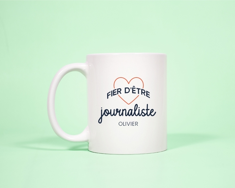 Mug personnalisable - Fier d'être journaliste